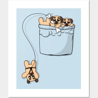 Cute Pocket Pugs Posters and Art